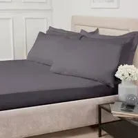 Polycotton Super King Fitted Sheet - Charcoal
