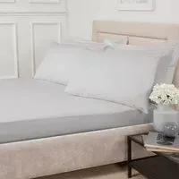 Polycotton Super King Fitted Sheet - Silver