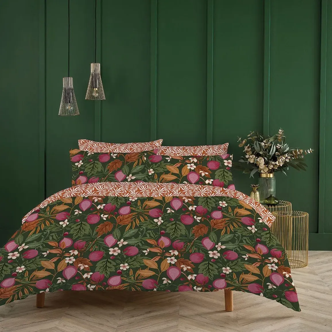 Pomona Fig King Size Duvet Set - Multicolour, Cotton