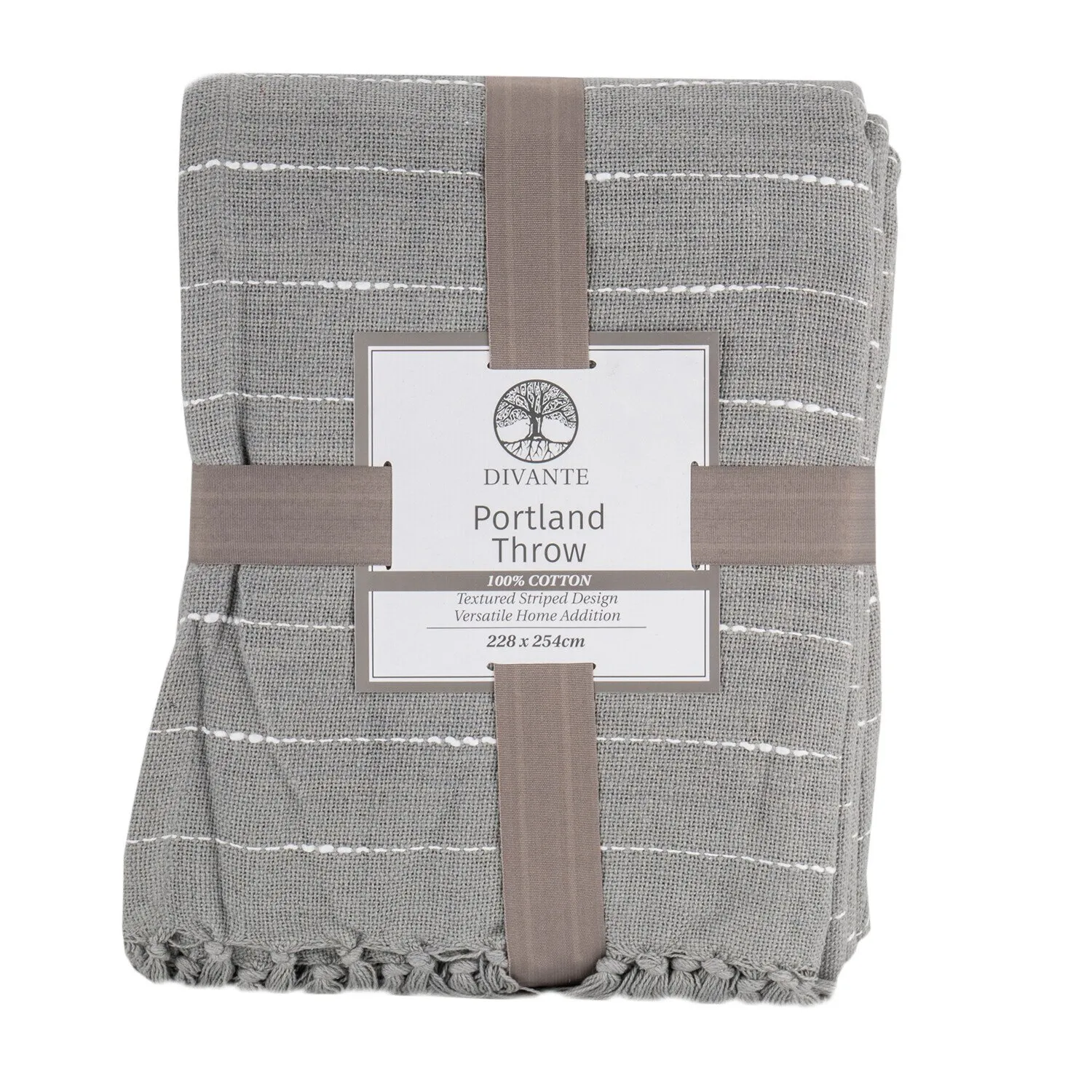 Portland Stitch Throw - Mono, Cotton image