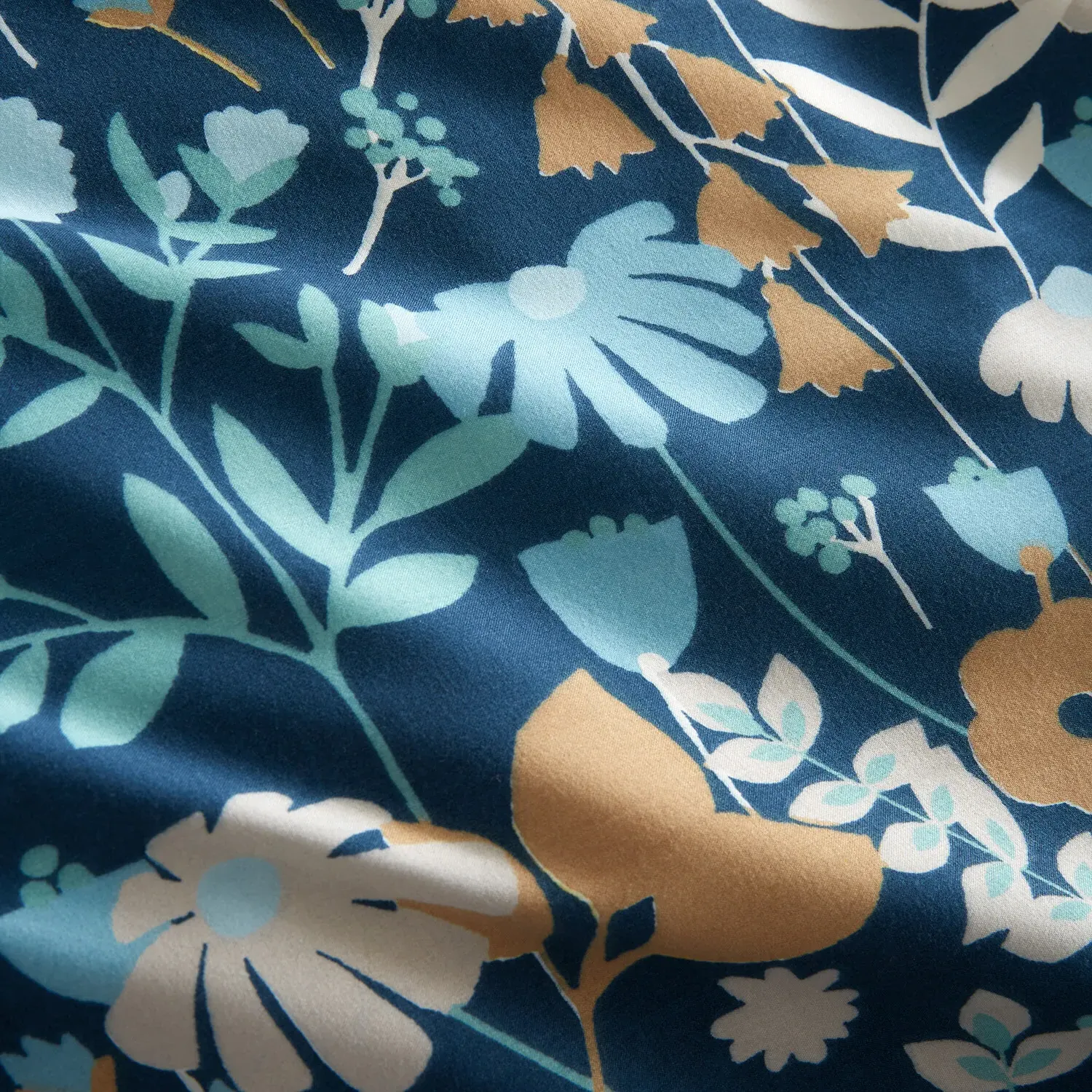 Posie Floral Double Bedding Set - Navy