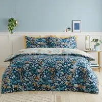 Posie Floral King Size Bedding Set - Navy