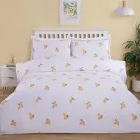 Positano Super King Waffle Duvet Set - White, Yellow