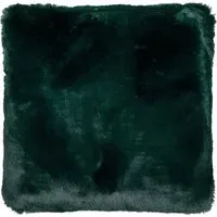 Rabbit Faux Fur Cushion - Forest Green