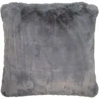 Rabbit Faux Fur Cushion - Grey