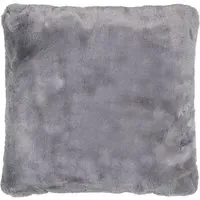 Rabbit Faux Fur Cushion - Grey
