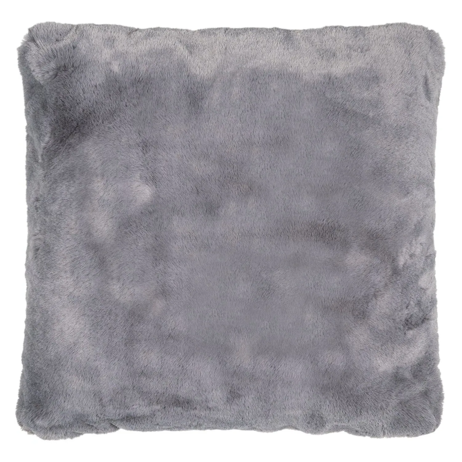 Rabbit Faux Fur Cushion - Grey