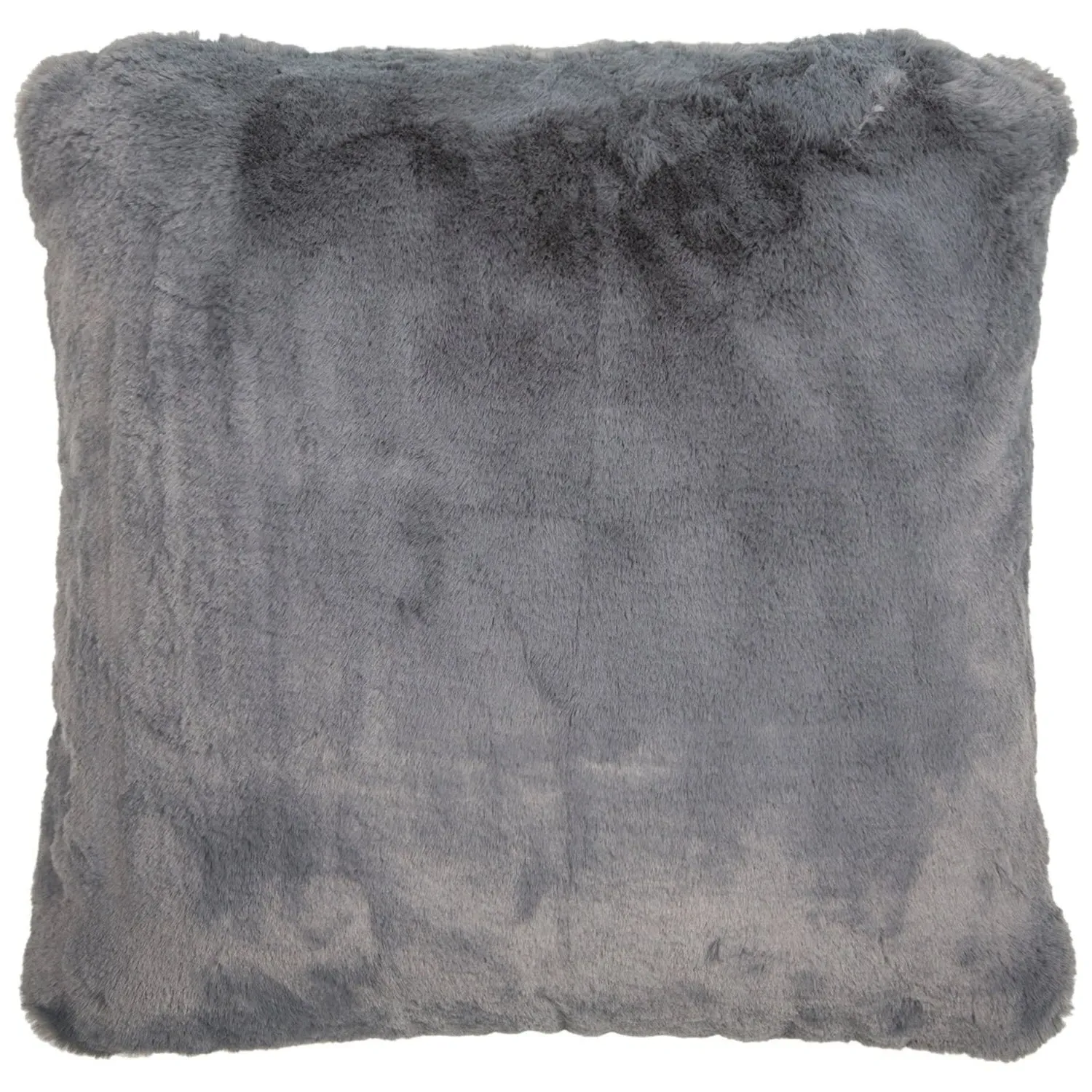 Rabbit Faux Fur Cushion - Grey