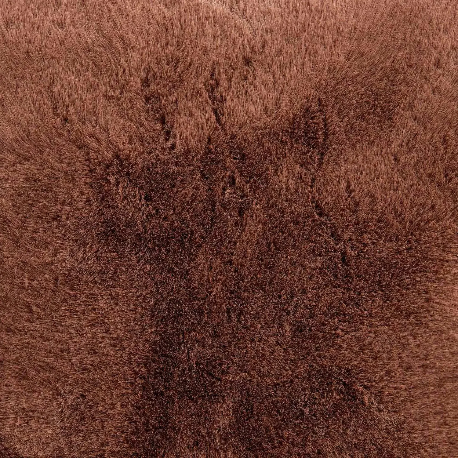 Rabbit Faux Fur Cushion - Mocha