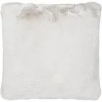 Rabbit Faux Fur Cushion - Silver