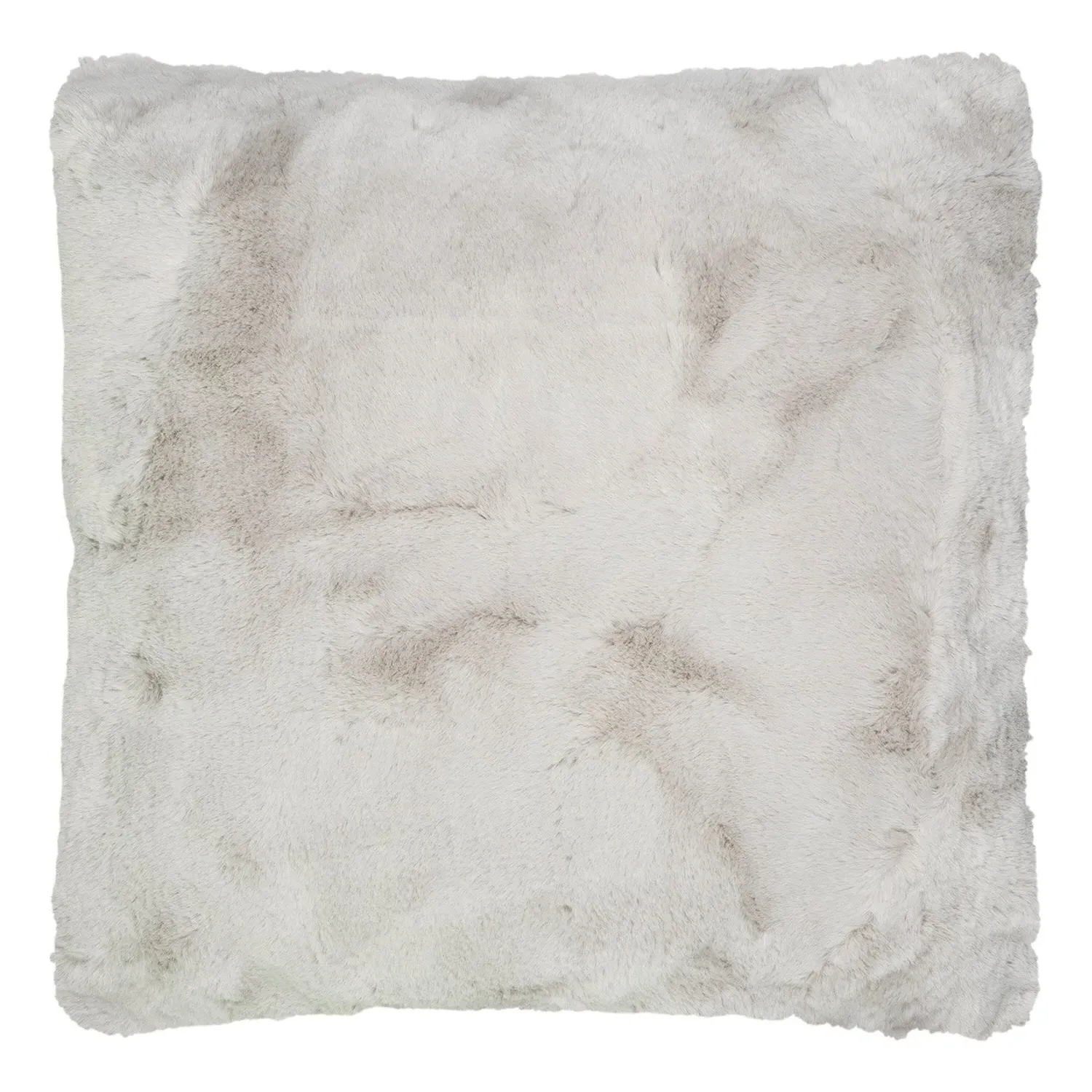 Rabbit Faux Fur Cushion - Silver