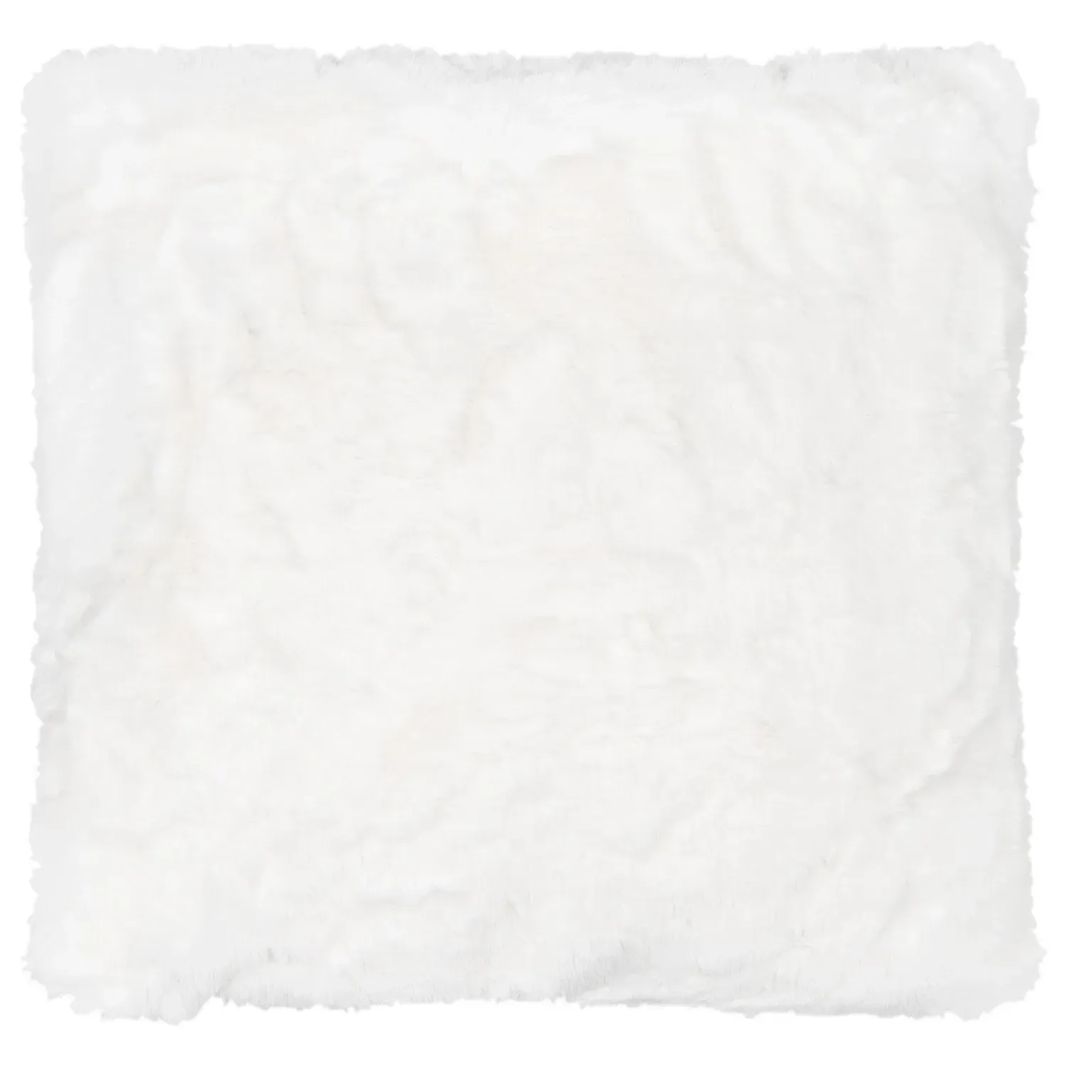 Rabbit Faux Fur Cushion - White