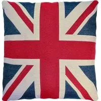 Red Union Jack Tapestry Cushion - Multi