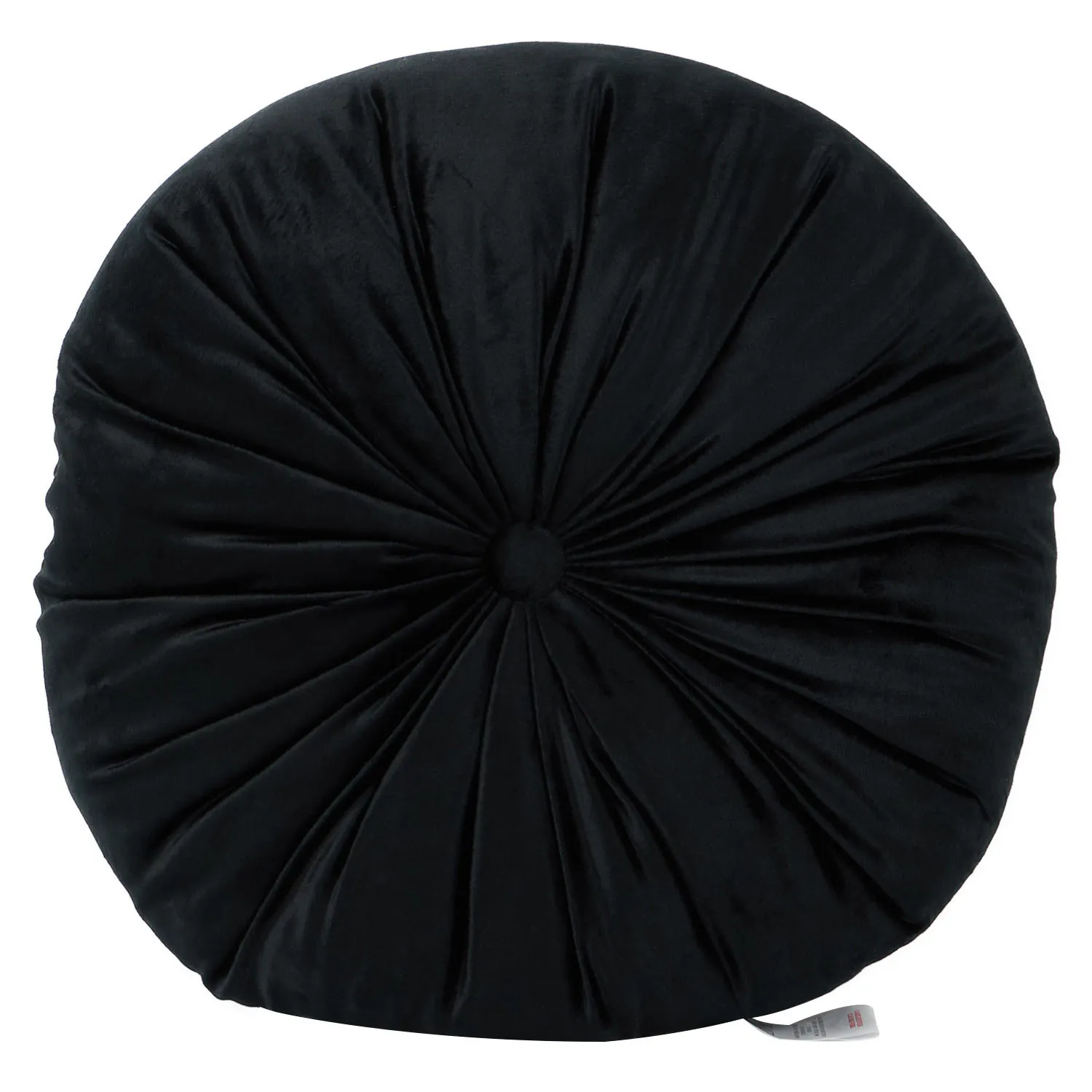 Round Velvet Cushion - Black