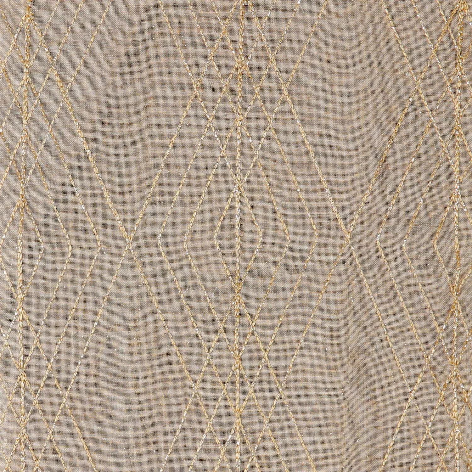 Sabella Metallic Geo Voile Curtain 240 x 140cm