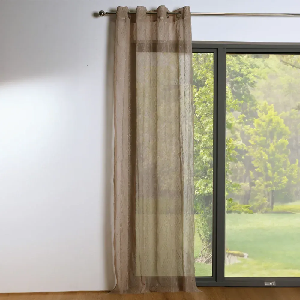 Sabella Metallic Geo Voile Curtain 240 x 140cm image
