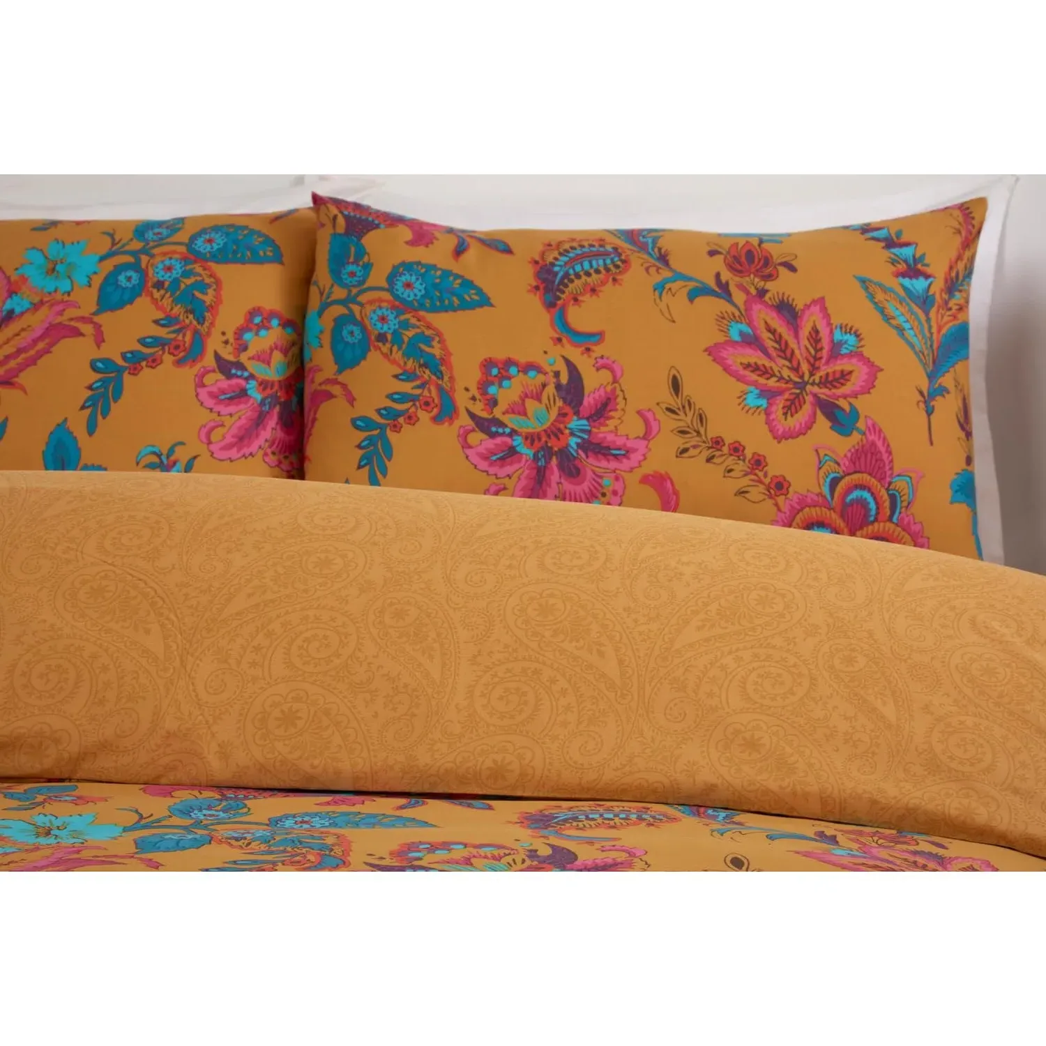 Safia Double Duvet Cover Set - Ochre