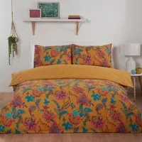 Safia Double Duvet Cover Set - Ochre