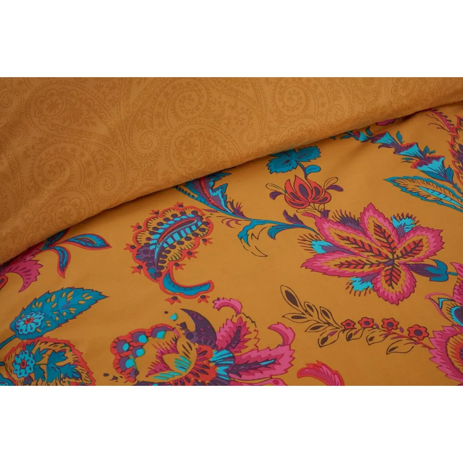 Safia Super King Duvet Cover Set - Ochre