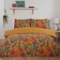 Safia Super King Duvet Cover Set - Ochre