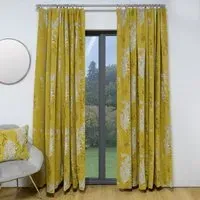 Sakura Taped Curtain - Ochre, Chenille