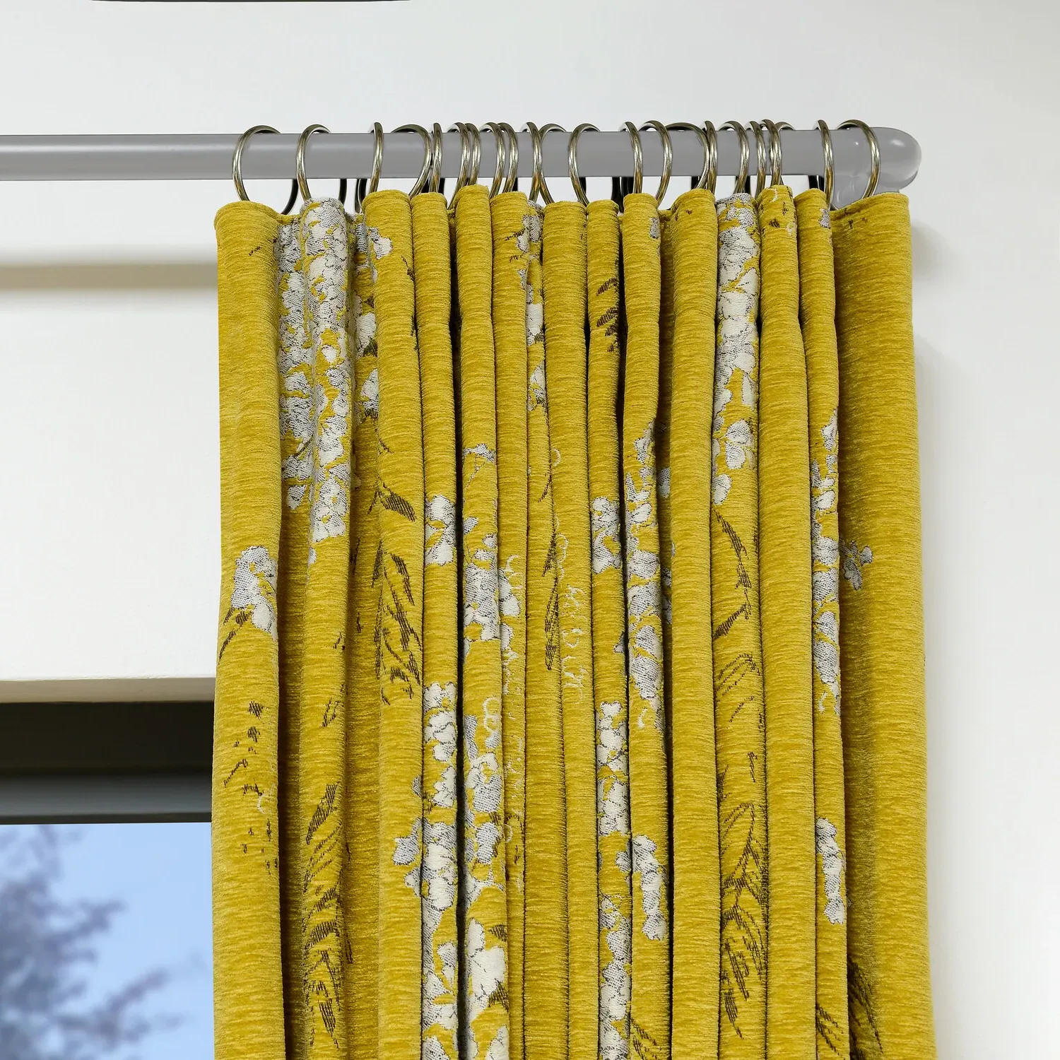 Sakura Taped Curtain - Ochre, Chenille