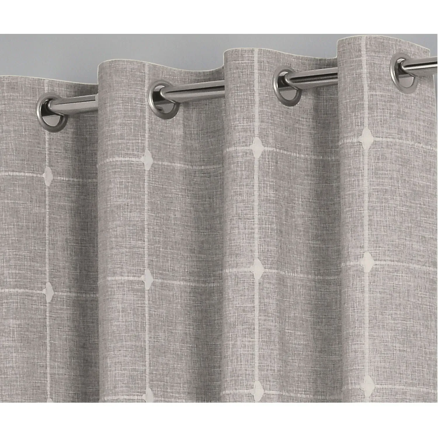 Salcombe Linen Check Curtains - Natural