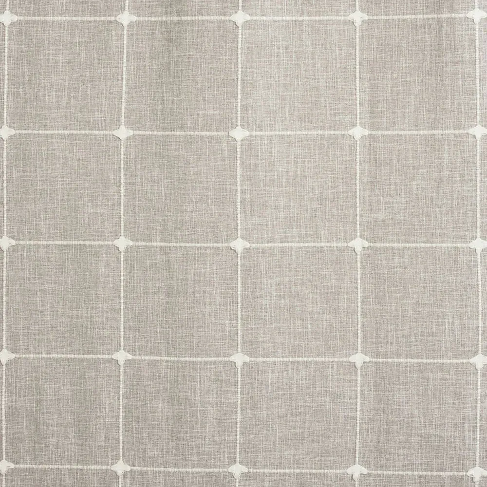 Salcombe Linen Check Eyelet Curtains - Natural