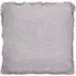 Salisbury Square Cushion with Frayed Trim - Grey, Boucle