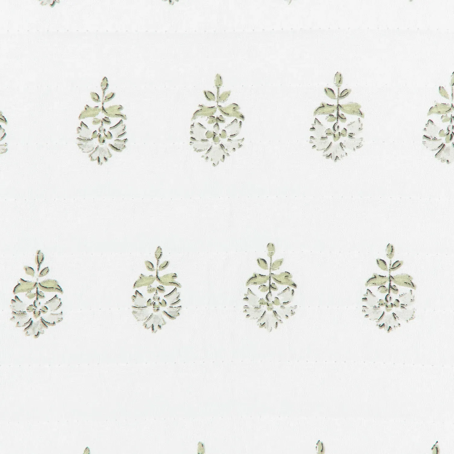 Samaira Printed Bedspread - White, Sage