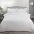 Seersucker King Size Duvet and Pillowcase Set - White