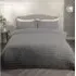 Seersucker King Size Duvet Set - Charcoal