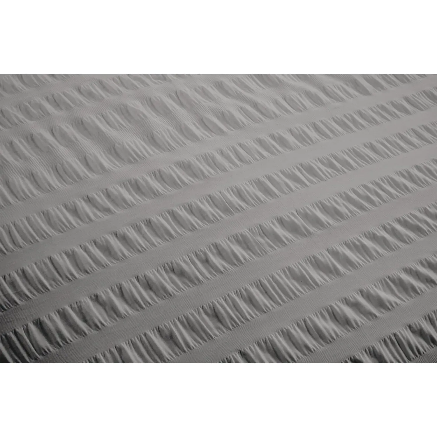 Seersucker Super King Duvet Set - Charcoal