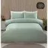 Seersucker Super King Duvet Set - Sage