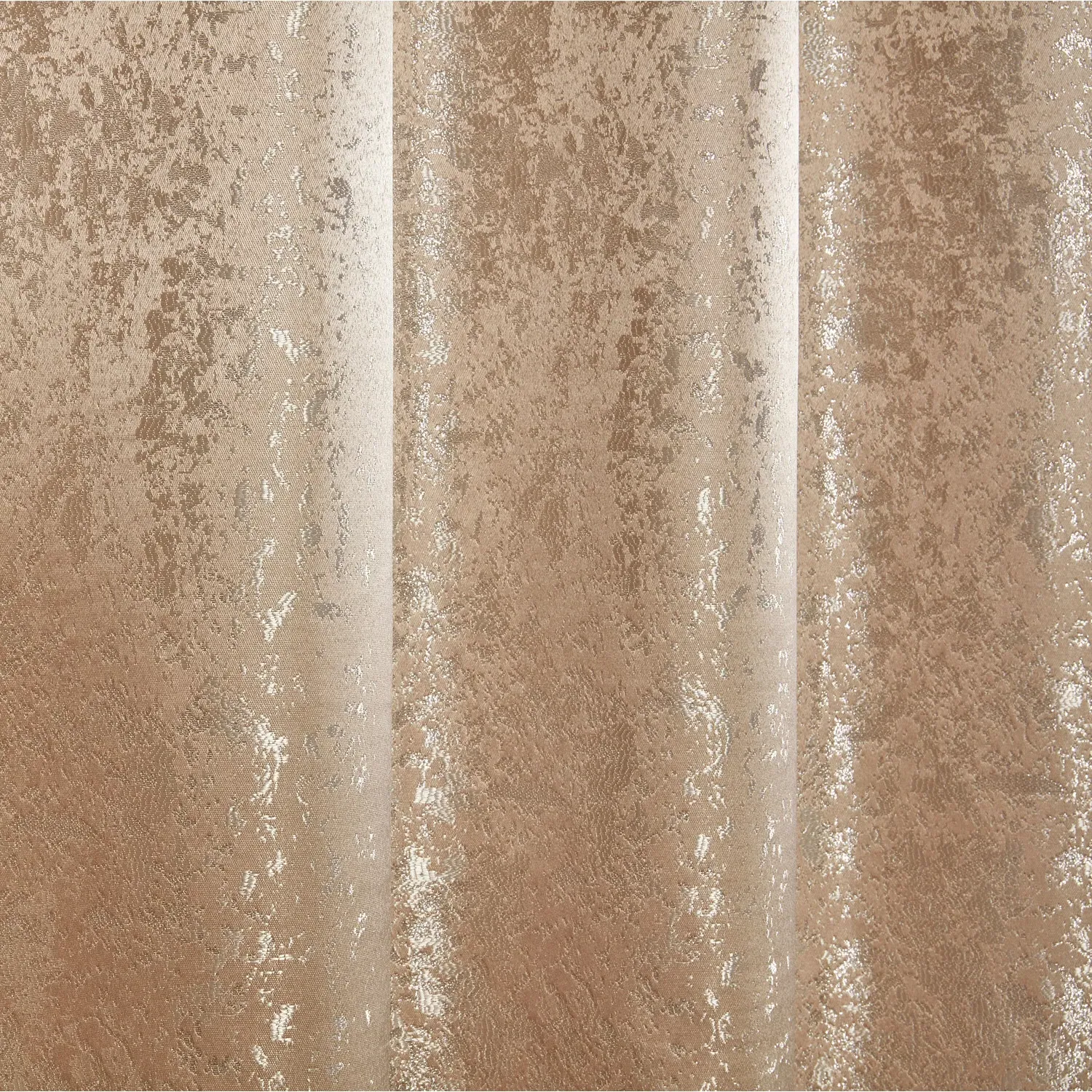 Serene Jacquard Eyelet Curtain - Champagne