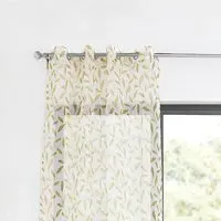Serenity Leaf Voile Panel - Ochre