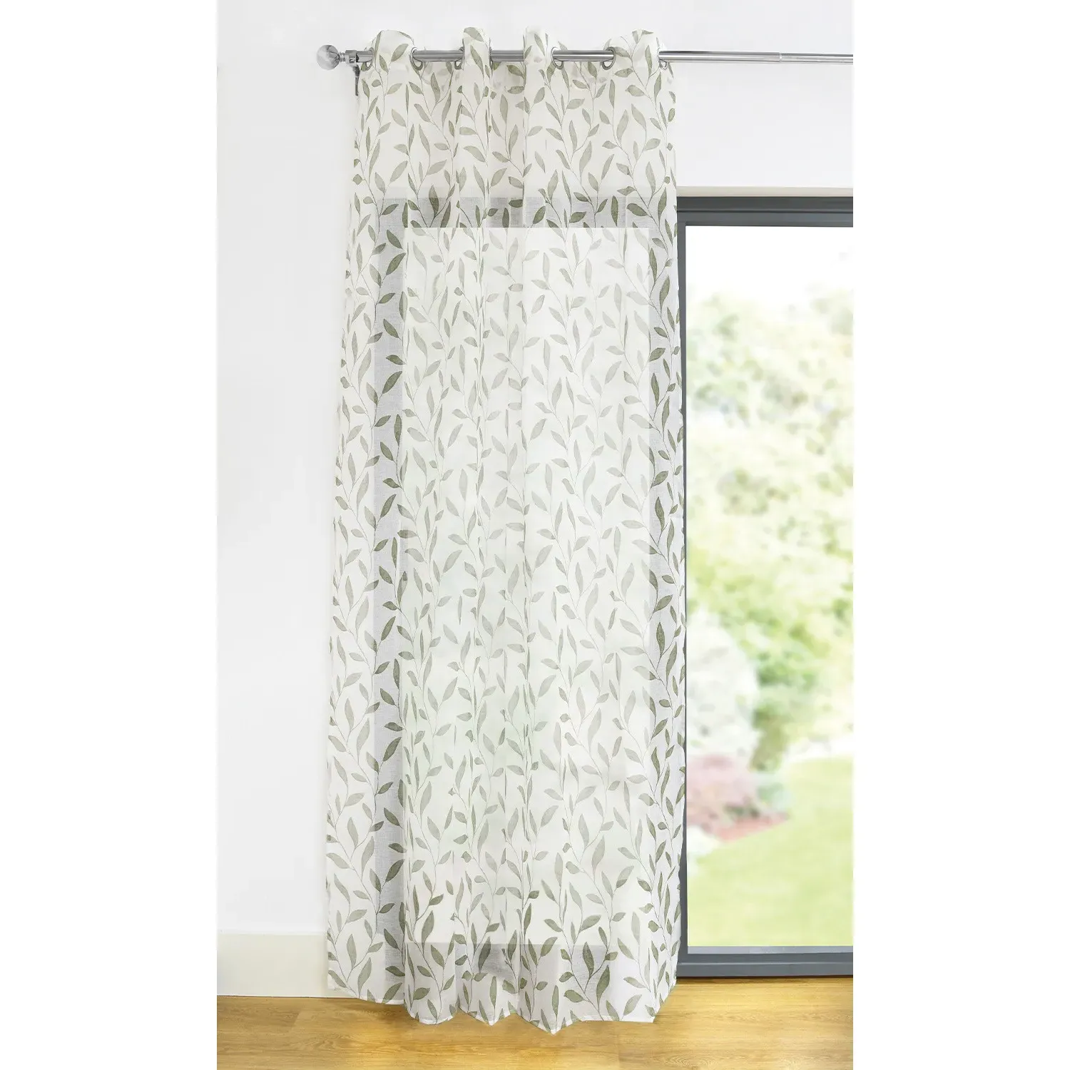Serenity Leaf Voile Panel - Sage