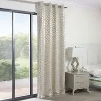 Sierra Foil Print Blackout Curtains - Natural