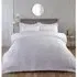 Sloane Check Superking Duvet Cover Set - White, Cotton
