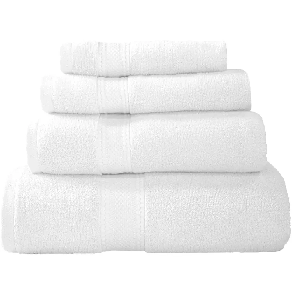 Soft Cotton Bath Towel - White