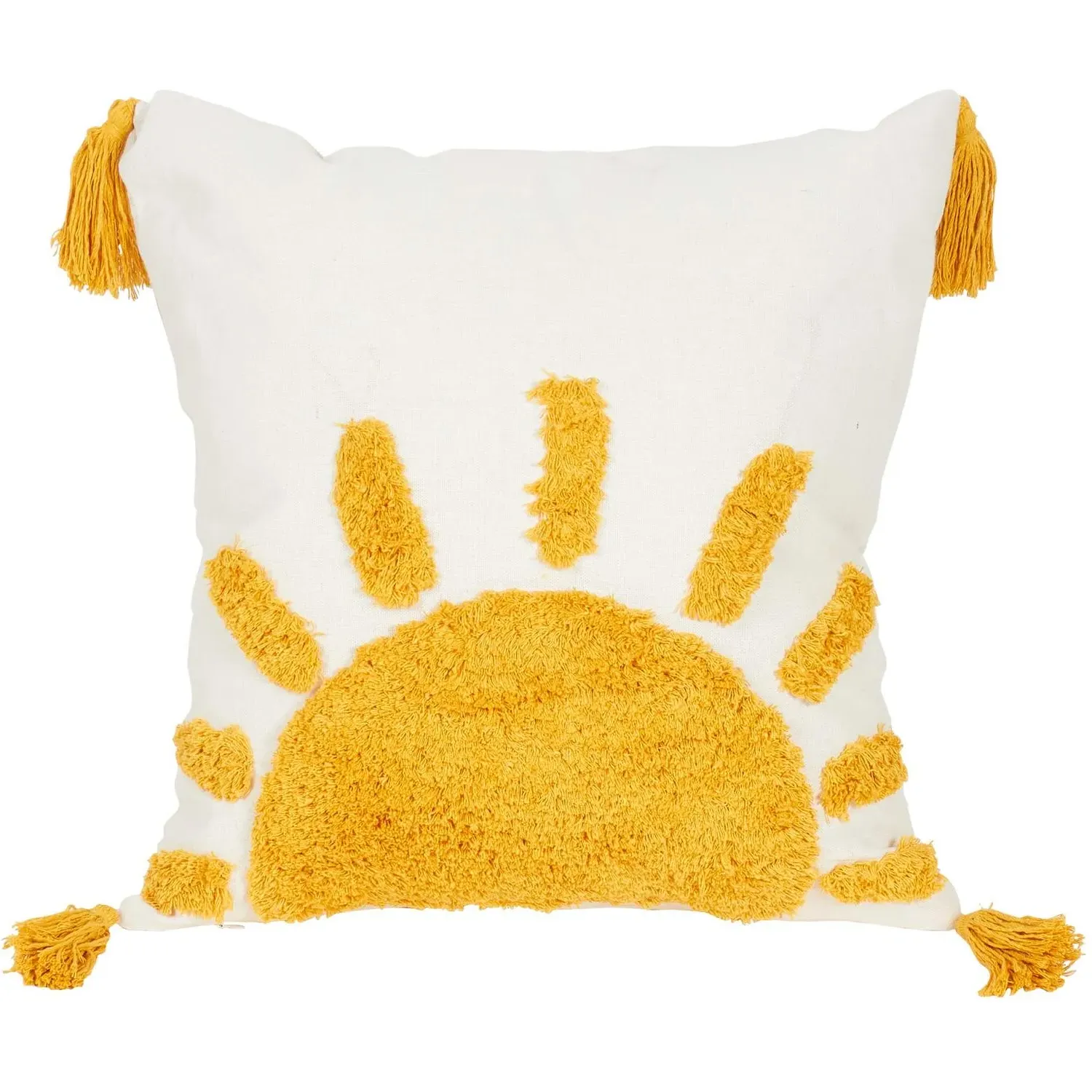 Soleil Tufted Cushion - Yellow image