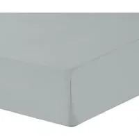 Super King Deep Fitted Sheet - Silver, Cotton