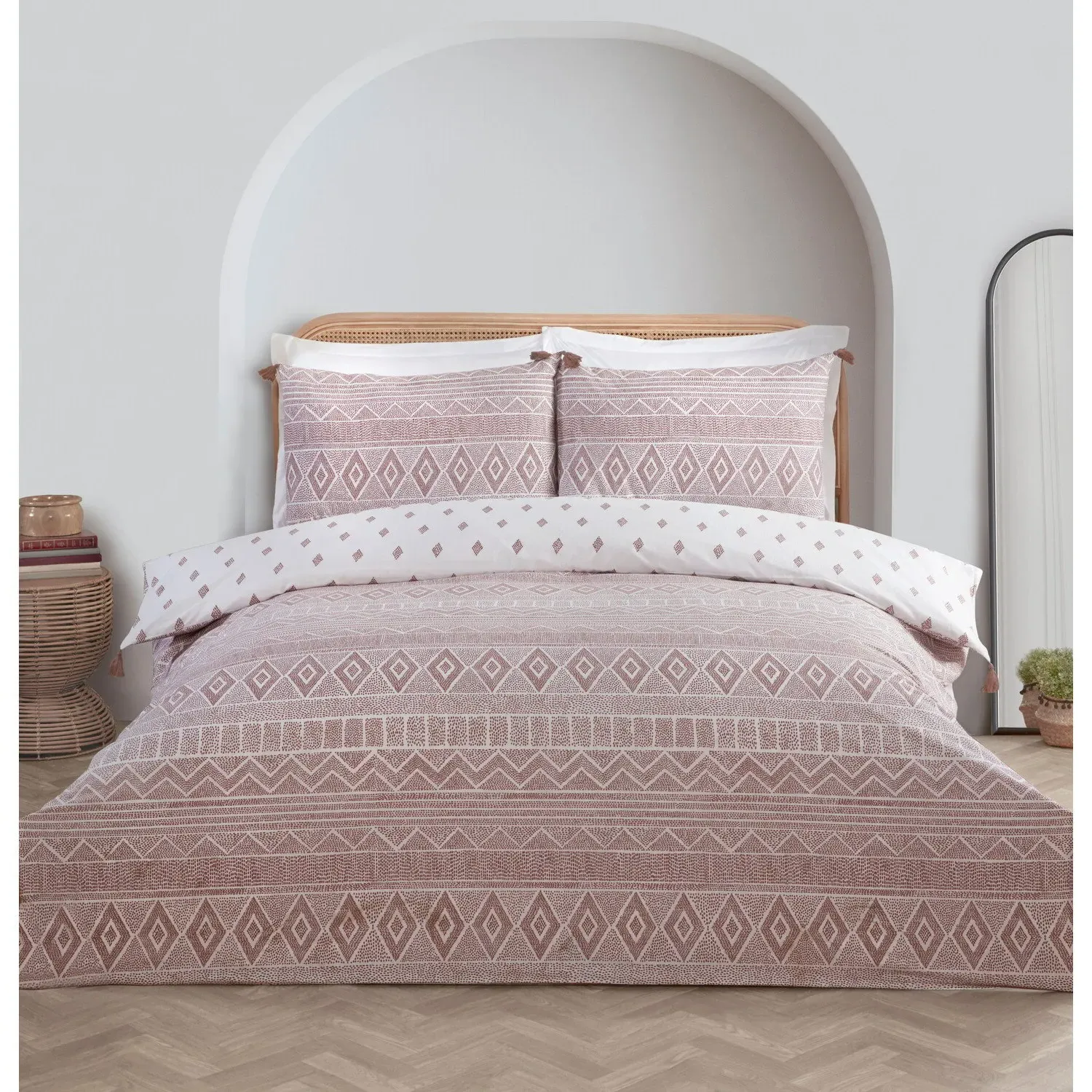 Talia Single Duvet Cover and Pillowcase Set - Rust image