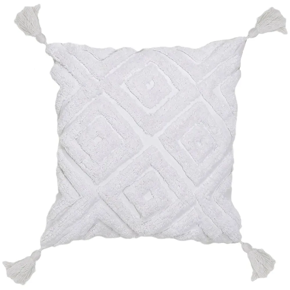 Tangier Tufted Cushion 45x45cm - White image