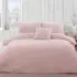 Teddy Fleece King Size Duvet Set - Blush