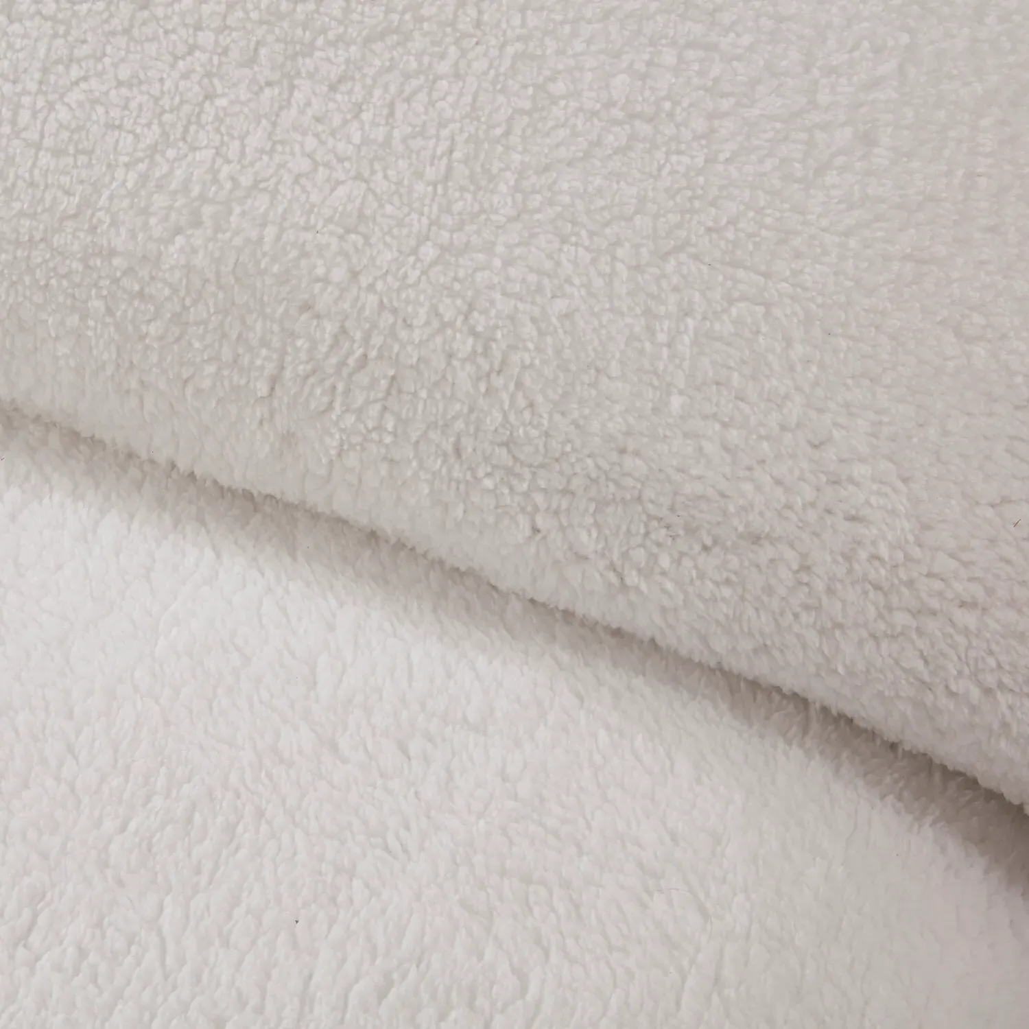 Teddy Fleece King Size Duvet Set - Ivory