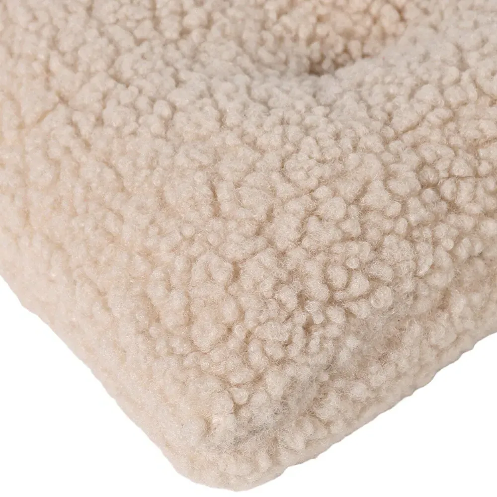 Teddy Fleece Seat Pad - Natural