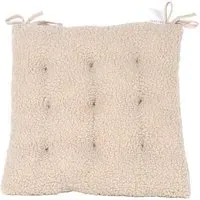 Teddy Fleece Seat Pad - Natural