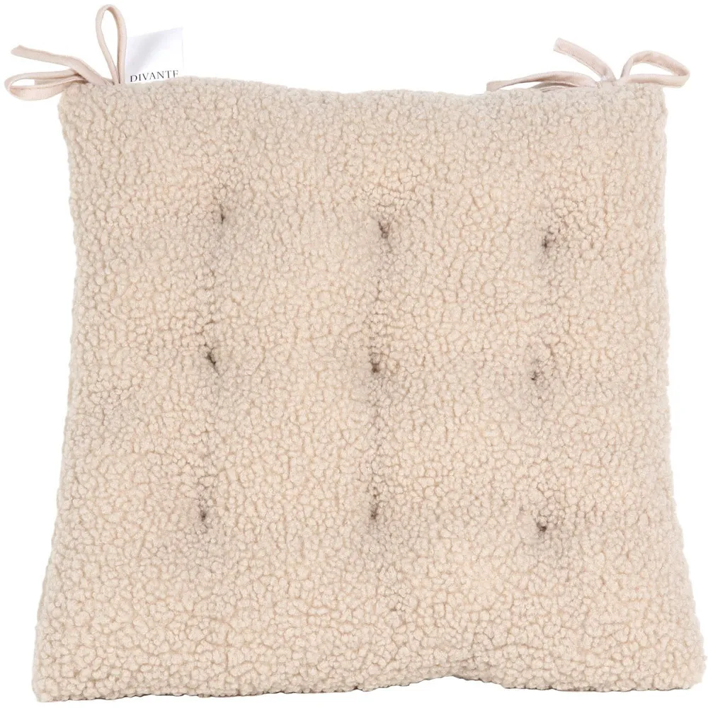 Teddy Fleece Seat Pad - Natural image