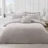 Teddy Fleece Single Duvet Set - Silver
